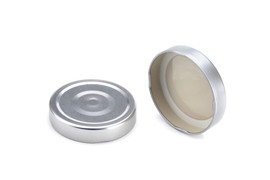 70mm T/O Deep Skirt Silver Metal Button Plastisol Lined Cap 3TPLS0710MY