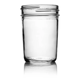 8oz Tapered Round Mason Jar - 70-450 Finish (Case of 12) 1MAS081GHG