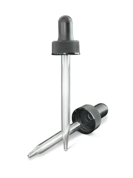 22/400 4oz Glass Dropper (For Amber) Black 2DP0221SPGC
