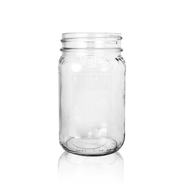 16oz Flint Square Mason 70/450 (Case of 12) 1MAS163MG