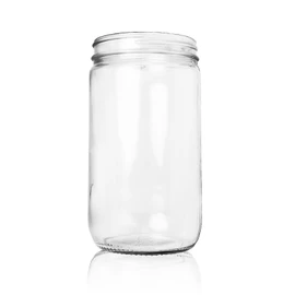 32oz Glass Jar - Straight Sided, 89/400 Finish (Case of 12) 1SS321SGC