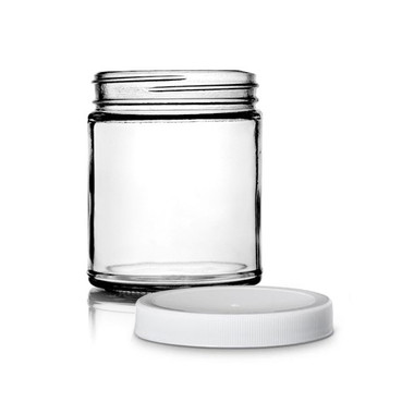 その他 jar 9 oz Glass Straight-Sided Jar 70-400 Finish with 70/400 White