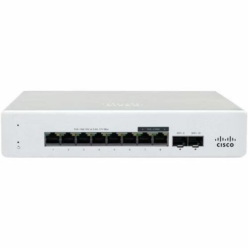 MERAKI (MS130-8X) CISCO - Meraki MS130-8X Cloud Mgd. 6GE + 2x(2.5GE) 120W PoE Switch