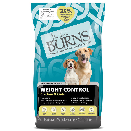 Burns Weight Control Adult/Senior Dry Dog Food - Chicken & Oats