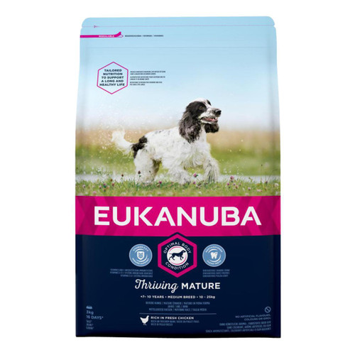 Eukanuba Thriving Mature Medium Breed Adult Dry Dog Food - Chicken