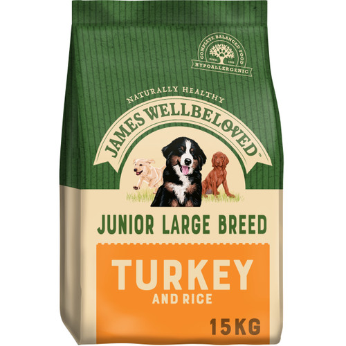 James Wellbeloved Large Junior Dry Dog Food - Turkey & Rice
