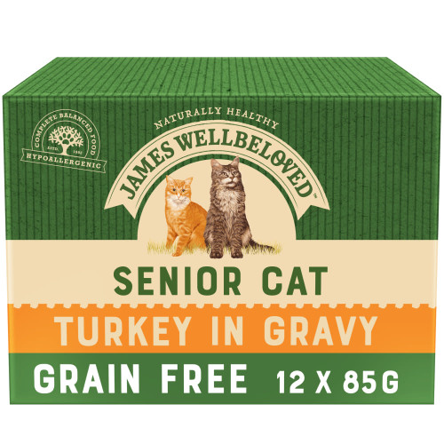 James Wellbeloved Grain Free Senior Cat Wet Food Pouch - Turkey