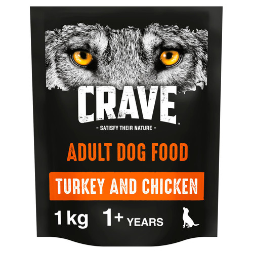 Crave Natural Grain Free Adult Dry Dog Food - Turkey & Chicken