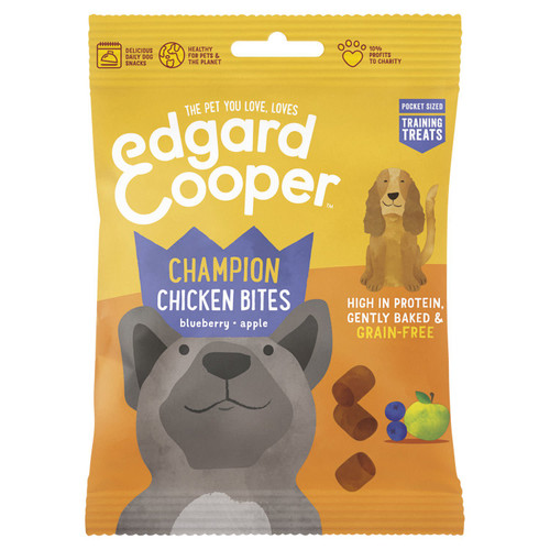 Edgard & Cooper Grain Free Champion Chicken Bites Dog Treat - Blueberry & Apple