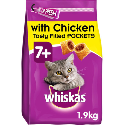 Whiskas 7+ Complete Senior Dry Cat Food - Chicken