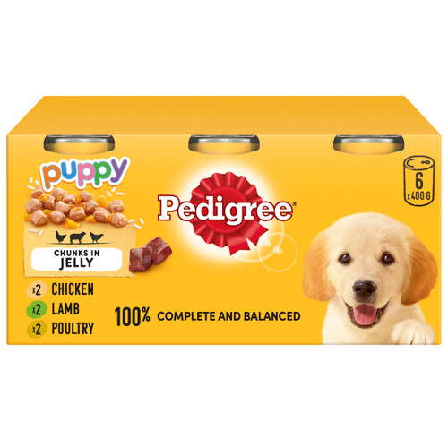 Pedigree Puppy Wet Dog Food Tins - Mixed Selection in Jelly