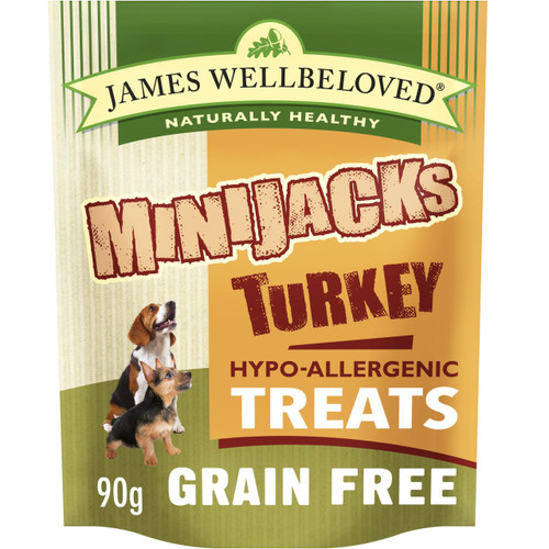 James Wellbeloved Grain Free Minijacks Dog Treats - Turkey