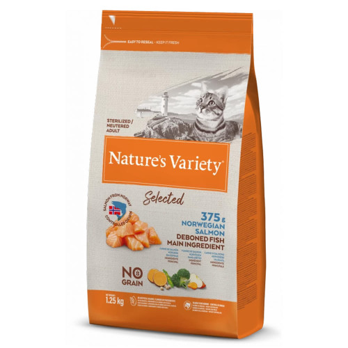 Nature's Variety Selected Sterilized Adult Dry Cat Food - Norwegian Salmon