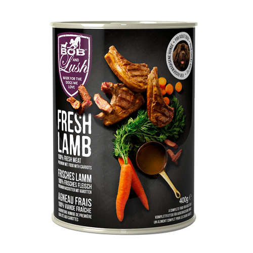 Bob and Lush Grain-free Adult Wet Dog Food in Tin - Lamb