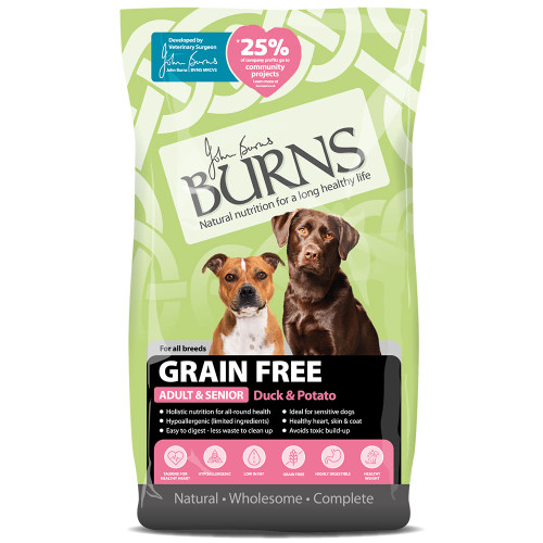 Burns Free From Adult Duck and Potato Dry Dog Food