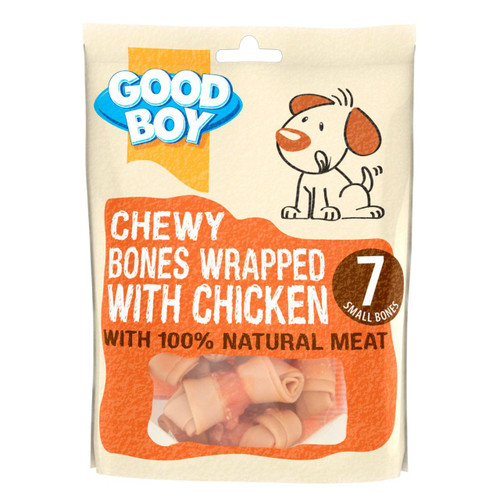 Good Boy Chewy Bones Wrapped With Chicken Dog Treat