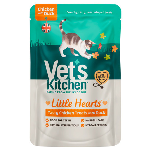 Vets Kitchen Little Hearts Crunchy Chicken & Duck Cat Treat