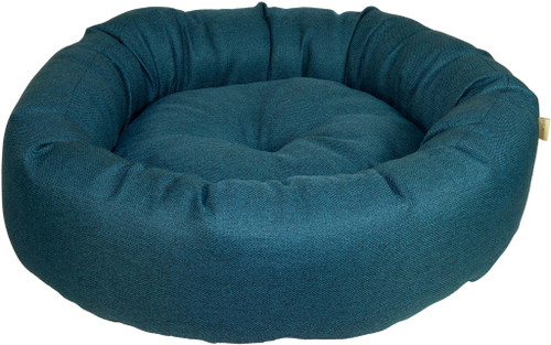 Earthbound Morland Cat Donut Bed in Breton Blue