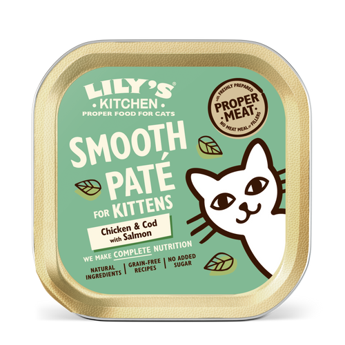 Lily's Kitche Kitten Wet Cat Food in Pate - Chicken, Cod & Salmon