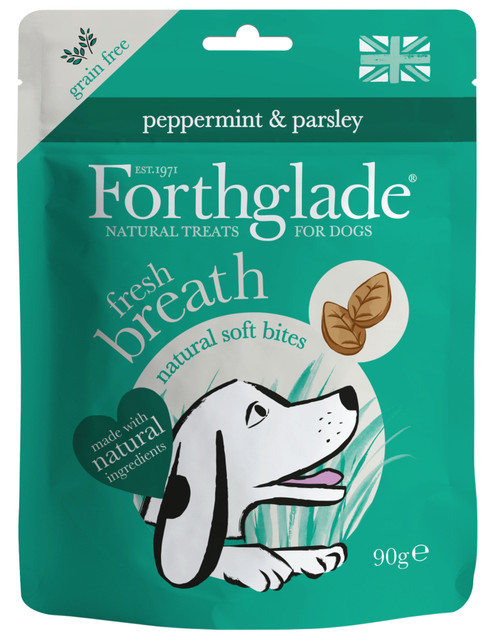 Forthglade Natural Soft Bite Grain-free Fresh Breath Dog Treats - Peppermint & Parsley