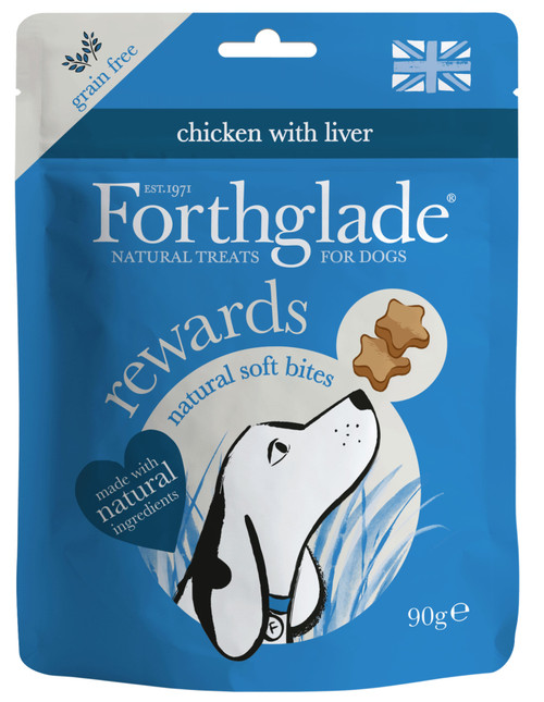 Forthglade Natural Soft Bite Grain-free Training Dog Treats - Chicken with Liver