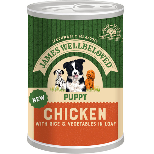 James Wellbeloved Gluten-free Puppy Wet Dog Food - Chicken, Rice & Vegetables in Loaf