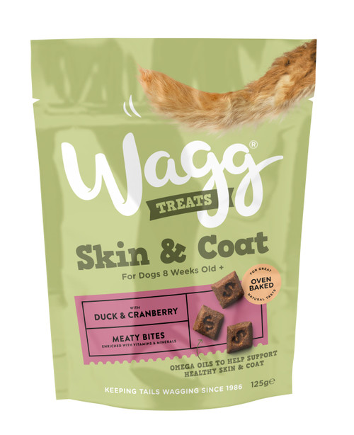 Wagg Skin and Coat Meaty Bites Dog Treats - Duck & Cranberry