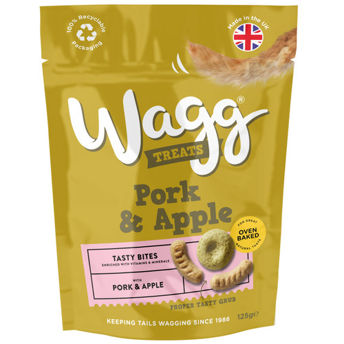 Wagg Tasty Bites Dog Treats - Pork & Apple
