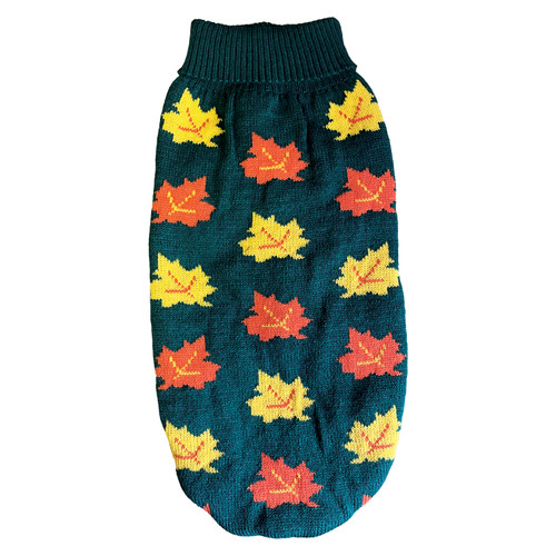 Happy Pet Christmas Cosy Knit Autumn Leaves Dog Jumper