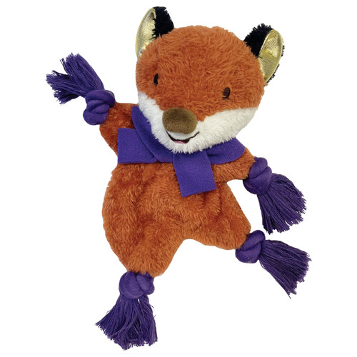 Happy Pet Christmas Gemstone Forest Ropee Body Fox Dog Toy