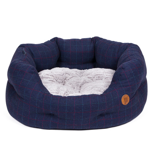 Petface Midnight Tweed Oval Dog Bed