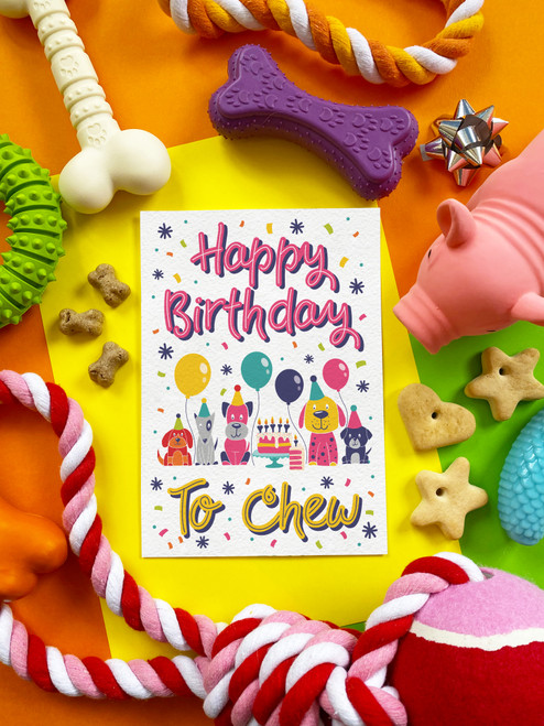 Scoff Paper Happy Birthday To Chew Grain-free Edible Card for Dogs - Bacon