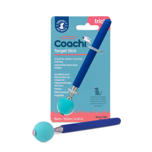 Coachi Target Stick for Dogs - Navy & Light Blue