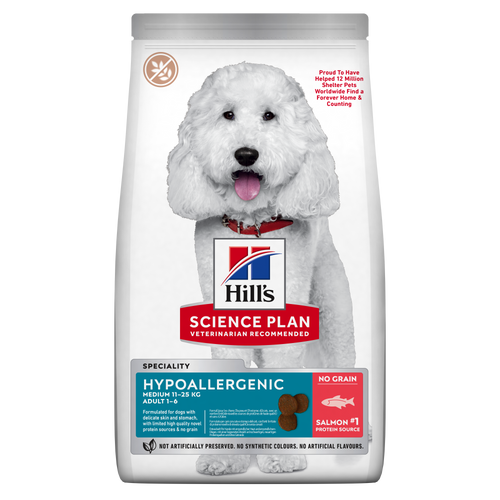 Hill's Science Plan Hypoallergenic Medium Adult Dry Dog Food - Salmon