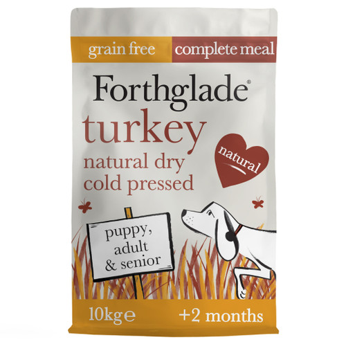 ForthgladeÂ Complete Natural Cold Pressed Dry Dog Food - Turkey with Sweet Potato 10kg