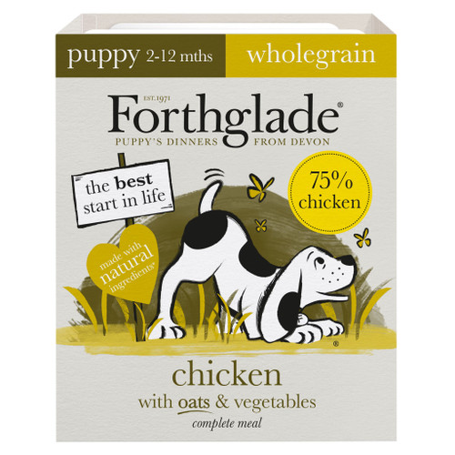 Forthglade Complete Meal Wholegrain Puppy Wet Dog Food - Chicken with Oats & Vegetables