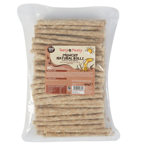 Tasty and Meaty Munchy Natural Rolls Adult Dog Treats