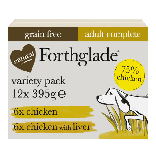 Forthglade Complete Adult Grain-free Duo's Chicken & Chicken with Liver