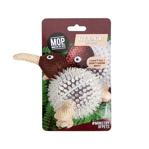 Ministry of Pets Kevin the Kiwi Bird 2 in 1 Squeaker Dog Toy