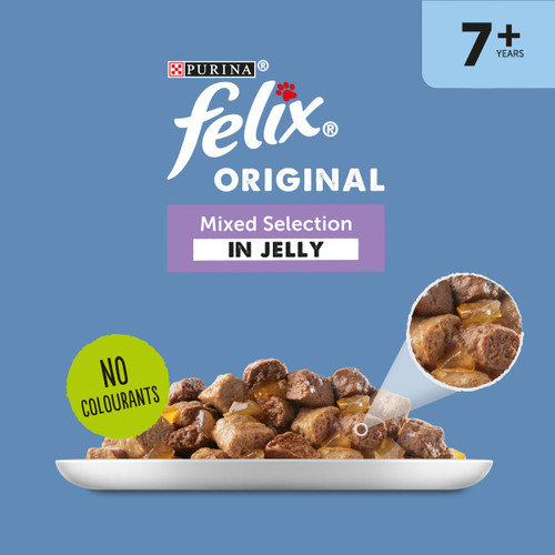 Felix 7+ Mixed in Jelly Cat Food