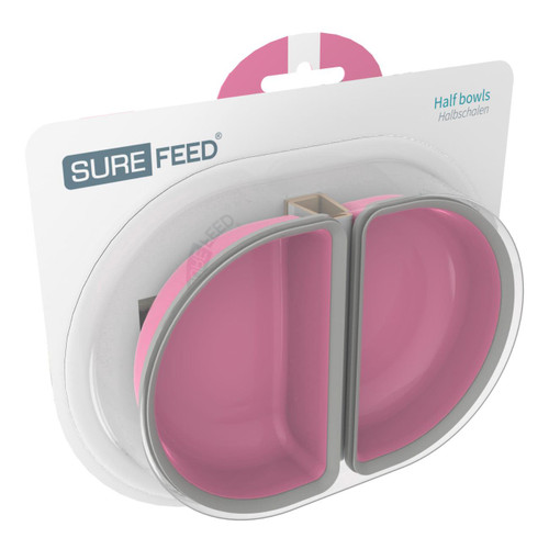 SureFeed Half Bowl Set Pink