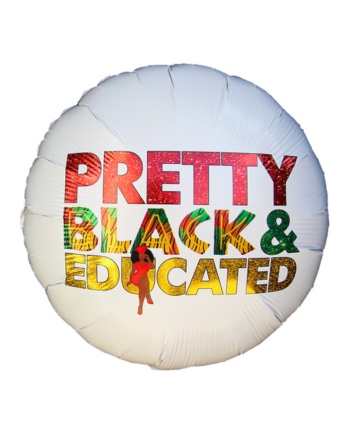 18" Pretty Black & Educated Balloon