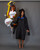 36" African American Woman Graduate Balloon - Gold