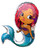 36" African American Mermaid Balloon