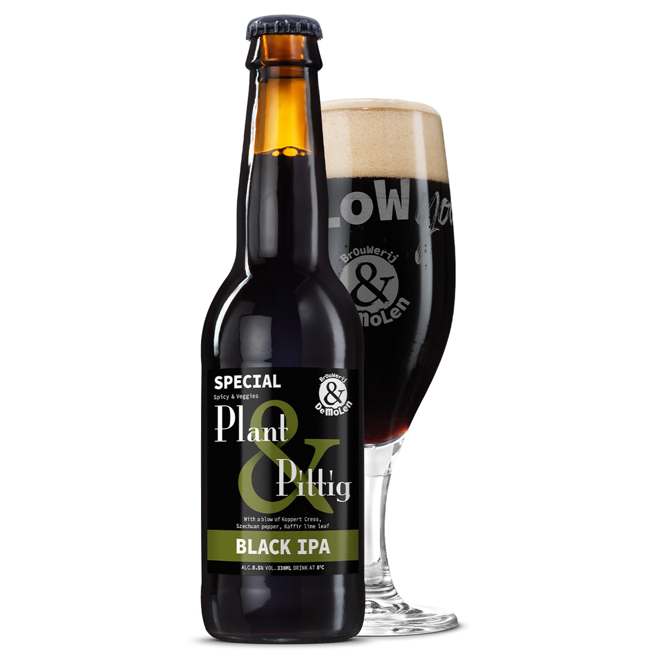 De Molen Plant & Piyyih. Is het black IPA bier van de Molen met 8.5% alcohol.