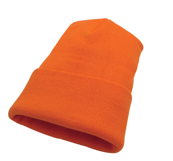 Safety Orange AC1010 Acrylic Knit Winter Toque with Cuff | Toque.ca