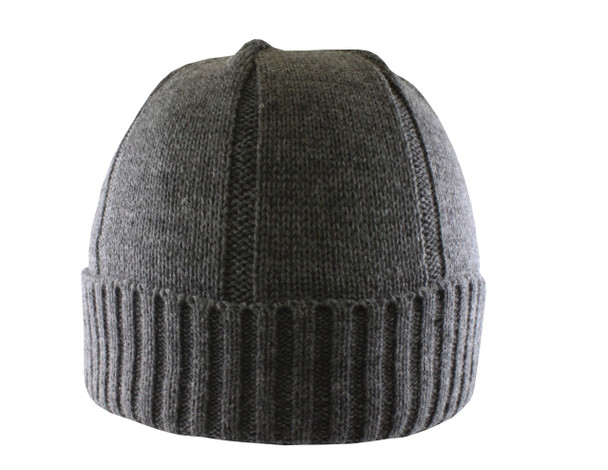 Charcoal - AC2680 Acrylic Fully-Fashioned Toque with Cuff and New Premium Fleece Band | Toque.ca