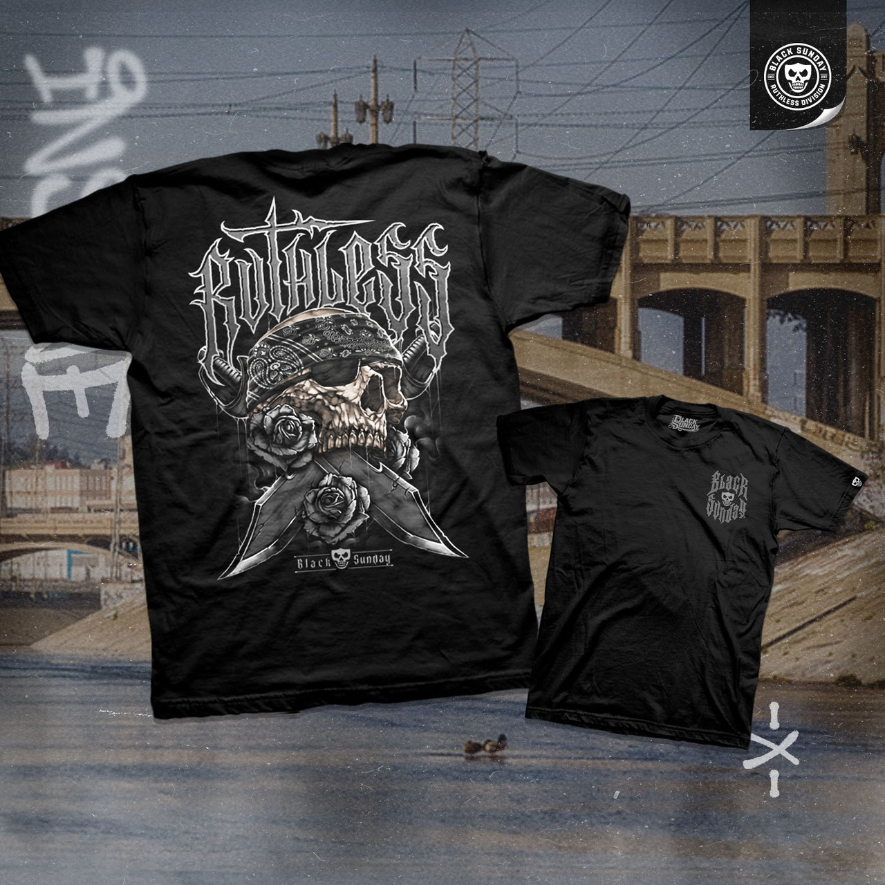 トップス LAST NEST DEATH SKULL T-SHIRTS / BLACK LAST NEST DEATH SKULL T-SHIRTS / BLACK