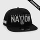 State of the Nation "Oversized Fit" Snap Back Hat - Black