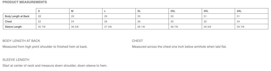 Ruthless X Carhartt Men's Pullover Hoodie Measurements